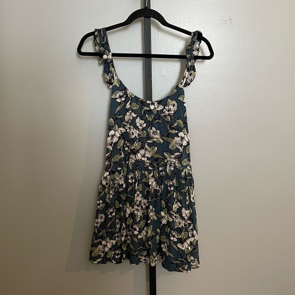 Free People Dear You Blue Combo Floral Strappy Mini Dress Size Small - Picture 2 of 7